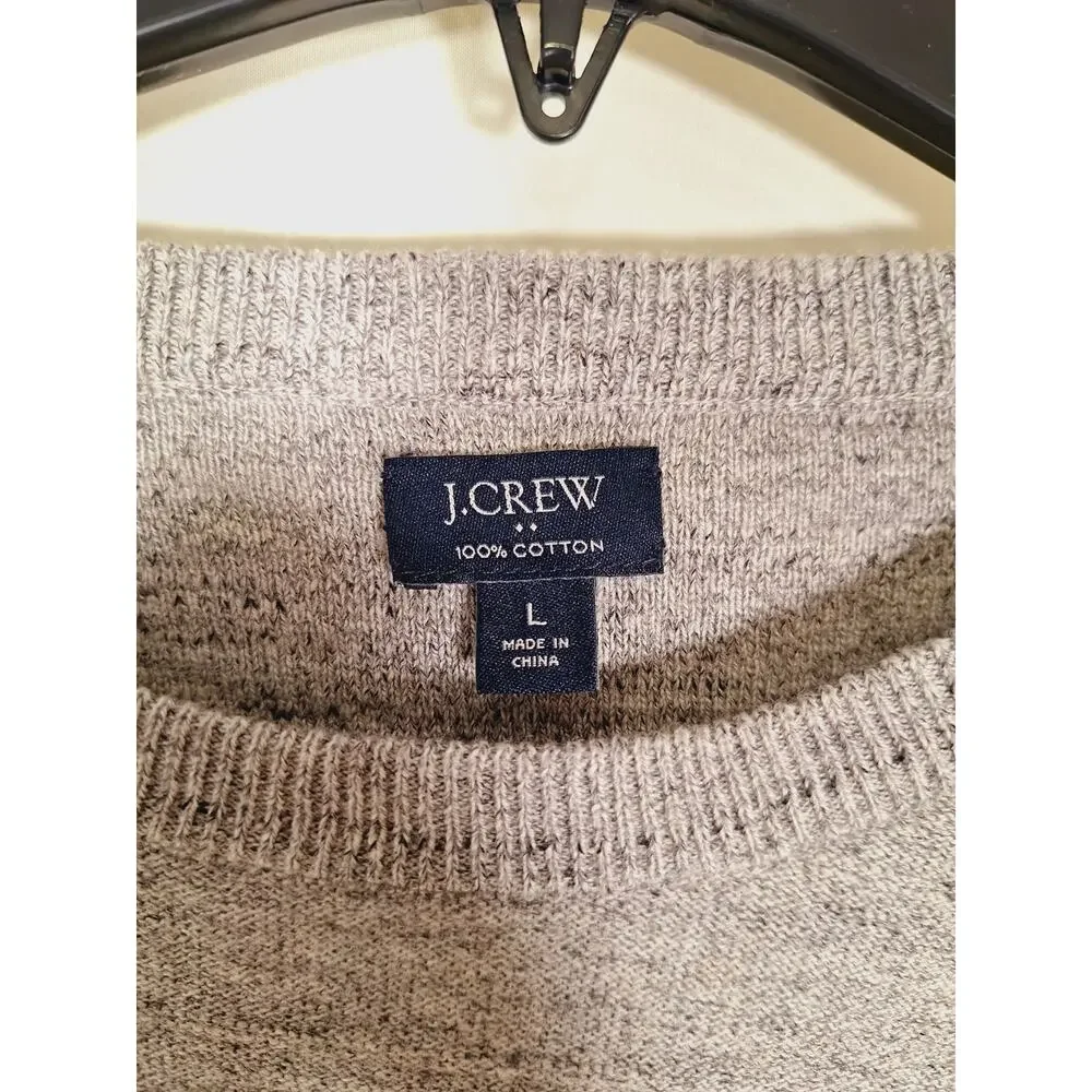 J. Crew Men's Cotton Gray Sweater Large